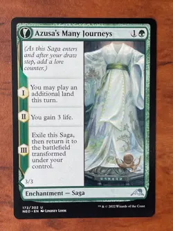 Azusa's Many Journeys/Likeness of MTG Magic the Gathering Card NM Near Mint NEO - Image 1