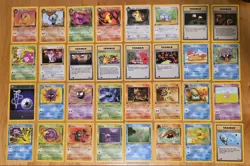 Pokemon 1st Edition Fossil / Team Rocket Lot Of 32 Cards Commons / Uncommons NM - Image 1