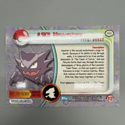 Pokemon Topps TV Animation Series 2 Haunter Rainbow Foil Blue Logo Card 93 - Image 2