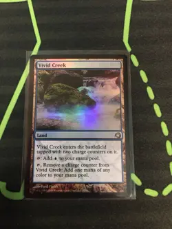 MTG Magic The Gathering Vivid Creek Foil Premium Land Commander - Image 1