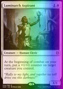 MTG Magic the Gathering Luminarch Aspirant (24/493) Zendikar Rising LP FOIL - Image 1