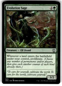 Evolution Sage Commander: Zendikar Rising Regular MTG - Image 1