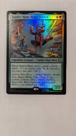 Spider-Ham, Peter Porker Foil x1, MTG, Marvel's Spider-Man, SPM, NM - Image 1