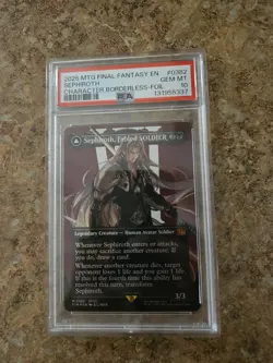 Sephiroth, Fabled SOLDIER (0382) (Borderless) Final Fantasy Foil PSA 10 GEM MtG - Image 1