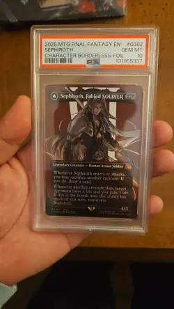 Sephiroth, Fabled SOLDIER (0382) (Borderless) Final Fantasy Foil PSA 10 GEM MtG - Image 2