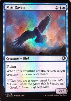 Mist Raven Foil U Innistrad Remastered 76 NM - Image 1