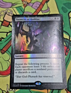 HEAVY DAMAGE FOIL Torment of Hailfire Hour of Devastation WATER DAMAGED - Image 1