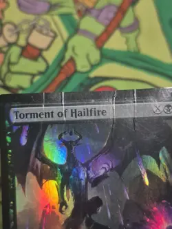 HEAVY DAMAGE FOIL Torment of Hailfire Hour of Devastation WATER DAMAGED - Image 4
