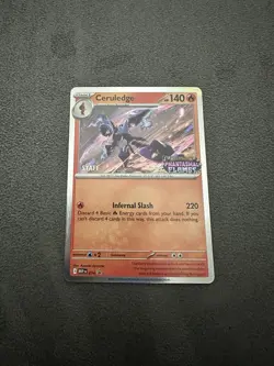 Ceruledge STAFF Stamped Promo Phantasmal Flames Pokemon CARD - Image 1