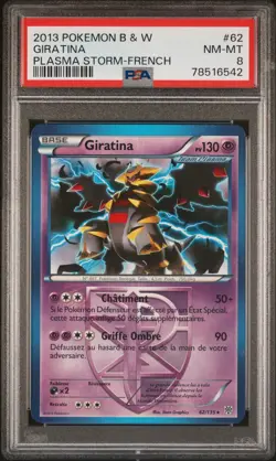 PSA 8 Pokemon 2013 Giratina Plasma Storm FRENCH 62/135 | POP. 1 | 1 of 2 Graded - Image 1
