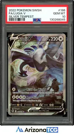 Pokemon 2022 Lugia V 186/195 Alt Art Silver Tempest GEM MINT PSA 10 - Image 1