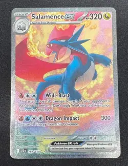 Pokemon Journey Together Salamence EX 187/159 NM Special Illustration Rare - Image 1