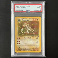 Pokemon - Fossil Set - Kabutops - Holo - 1999 - 9/62 - PSA 9 - Mint - Image 1