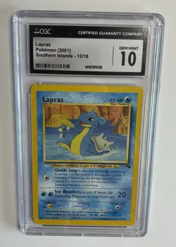 Lapras 12/18 Southern Islands - 2001 Pokemon TCG - CGC 10 GEM MINT - Image 1