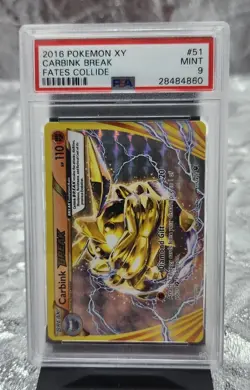 #51 2016 Pokemon XY Carbink Break Fates Collide PSA 9 Mint - Image 1