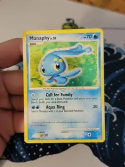 Pokemon TCG - Manaphy 9/130 Diamond and Pearl Holo 2007 Rare Vintage Pokemon - Image 1