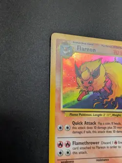 1999 Pokemon Jungle Unlimited #3 Flareon HOLO - Image 3