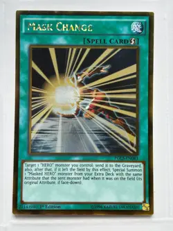 Yu-Gi-Oh Mask Change PGL3-EN083 Gold Rare 1st Edition NM - Image 1