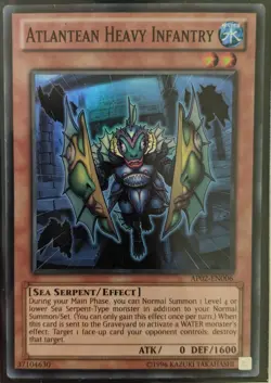 YuGiOh Atlantean Heavy Infantry Super Rare AP02-EN006 - Image 1