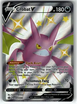 Crobat V - SWSH098 SWSH: Sword & Shield Promo Cards NM Pokemon Card TCG - Image 1