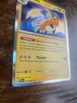 Raichu 19/91 Holo NM Scarlet & Violet (Paldean Fates) Pokemon Card 151 original - Image 2