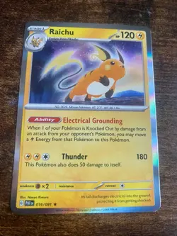 Raichu 19/91 Holo NM Scarlet & Violet (Paldean Fates) Pokemon Card 151 original - Image 5