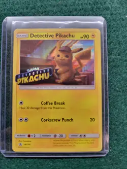 Pokemon TCG Detective Pikachu SM190 Promo Holo Card - Image 1