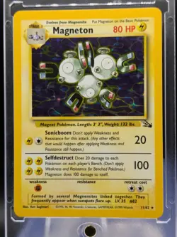 Magneton 11/62 Holo Rare NM Pokemon Card Fossil Set - Image 1
