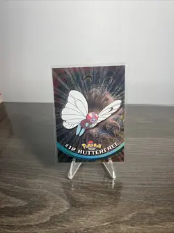Butterfree #12 Blue Logo Topps Holo Foil TV Animation Pokemon Card - Image 1