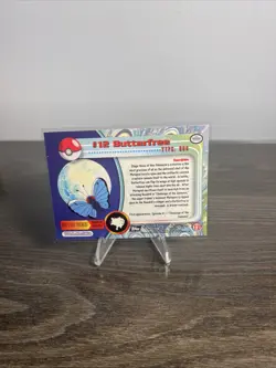 Butterfree #12 Blue Logo Topps Holo Foil TV Animation Pokemon Card - Image 2