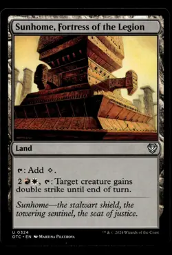 Sunhome Fortress MTG Outlaws of Thunder Junction #324 NM Card 2024 - Image 1