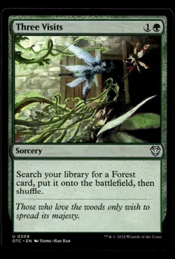 Three Visits 209 MTG Outlaws Thunder Junction 2024 M/NM Wizards Coast Card - Image 1