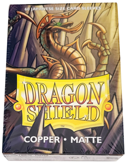 60 Dragon Shield Japanese Size Copper Matte Card Sleeves Deck Protector yugioh - Image 1