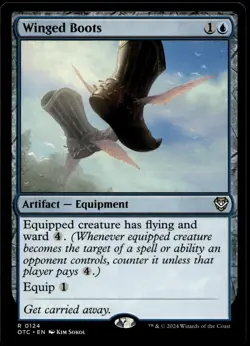 MTG 2024 Winged Boots #124 Outlaws of Thunder Junction M/NM Card - Image 1