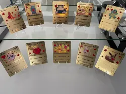 Pokemon I Choose You Love Heart Gold Metal Card Valentine Gift/Collectible - Image 1