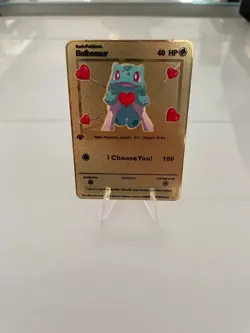 Pokemon I Choose You Love Heart Gold Metal Card Valentine Gift/Collectible - Image 5