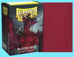 100 DRAGON SHIELD MATTE BLOOD RED STANDARD Size Deck Protector Card Sleeves mtg - Image 1
