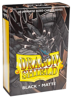 60 Dragon Shield Black Matte Japanese Card Sleeves Deck Protector AT-11102 tcg - Image 1