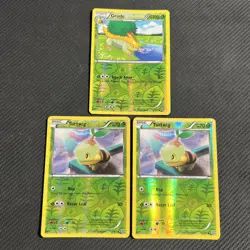 Turttwig 1/135 Grotle 2/135 Plasma Storm Reverse Holo Pokemon Card Mix 3 - Image 1