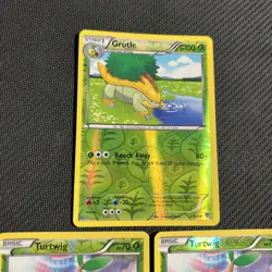 Turttwig 1/135 Grotle 2/135 Plasma Storm Reverse Holo Pokemon Card Mix 3 - Image 2