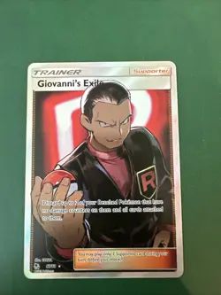 Pokemon Card TCG - Giovanni's Exile 67/68 Full Art Ultra Rare Hidden Fates - Image 1