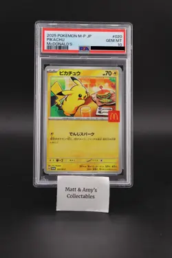 PSA 10 Pikachu 020/M-P McDonald's Happy Set Promo 2025 Pokemon Card Japanese - Image 1