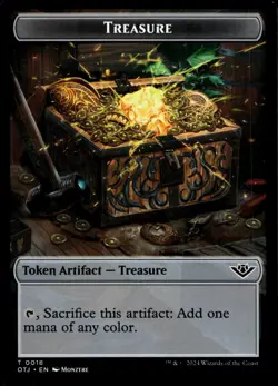 Plant Warrior Treasure Token #20/18 MTG Outlaws of Thunder Junction NM X1 - Image 2