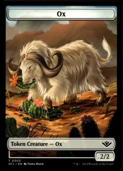 Zombie Ox Token #10/3 MTG Outlaws of Thunder Junction NM X1 - Image 2