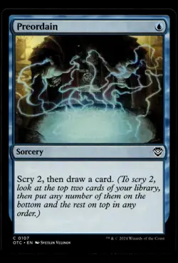 Preordain 107 Outlaws Thunder Junction MTG Wizards 2024 M/NM Collectible - Image 1