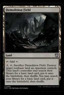 Demolition Field MTG Outlaws of Thunder Junction M/NM X1 - Image 1