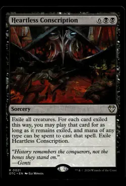 Heartless Conscription 21 MTG Outlaws of Thunder Junction M/NM X1 - Image 1