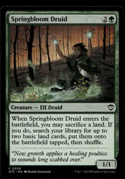 MTG 2024 Springbloom Druid #208 - Outlaws Thunder Junction M/NM - Image 1