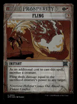 Fling - Foil U MTG Outlaws of Thunder Junction: Breaking News M/NM - Image 1