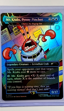 MTG Magic the Gathering SLD Secret Lair Drop Foil #1927 Mr Krabs Penny Pincher - Image 1